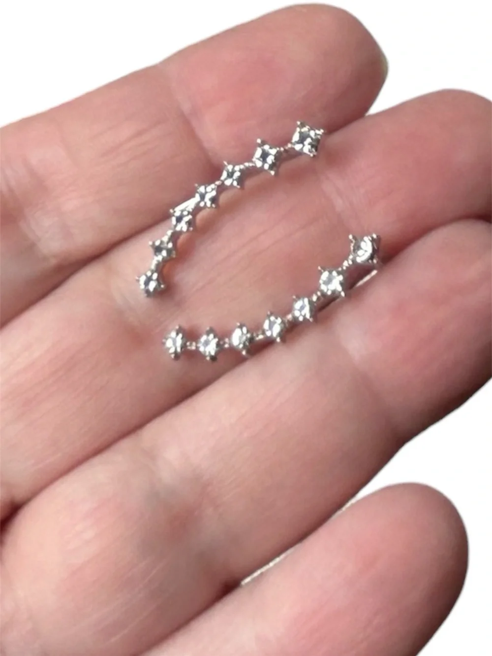 New . 925 Crystal Vine Earrings